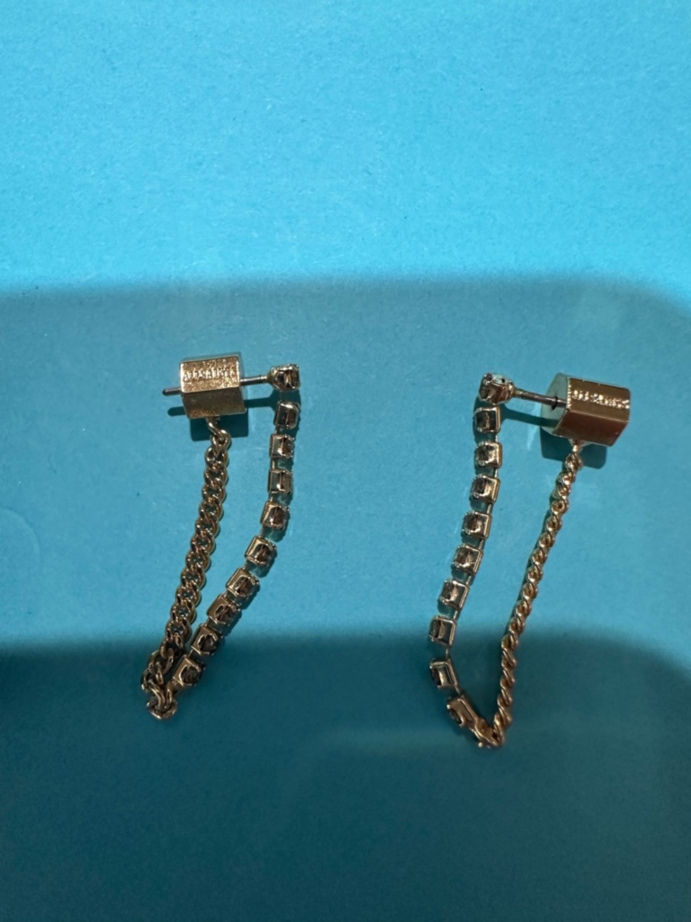 All Saints Kirsty Curb Chain Loop Earrings - Picture 2 of 11